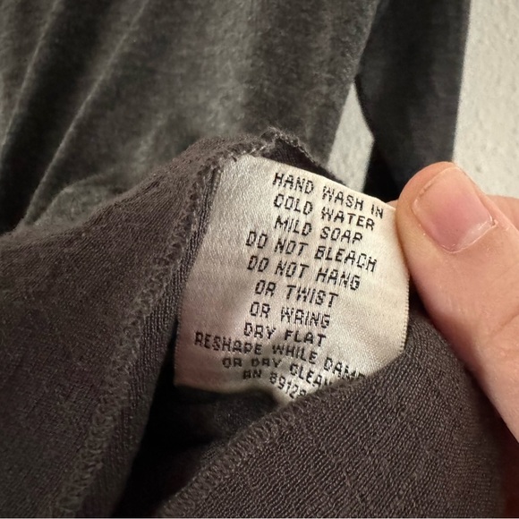 Gray Tunic Blouse Embellished Sequined Hem Sheer Top Boho Large Eclectic - Picture 8 of 12